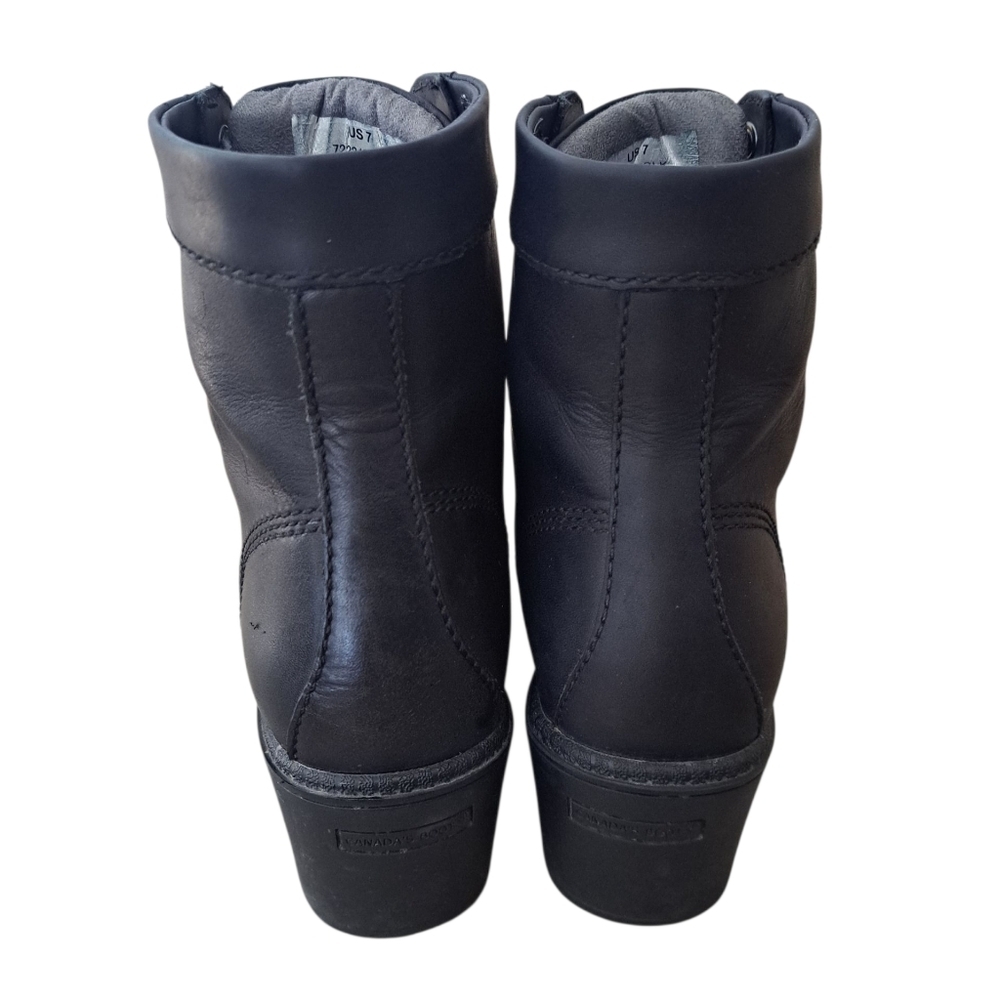 Kodiak Women's Waterproof Black Leather Ankle Boots Canada's Boots Size 7 - Picture 7 of 13